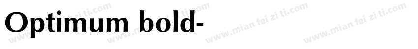 Optimum bold字体转换
